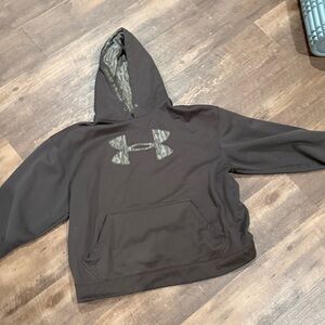 Under Armour brown Hoodie with bottomland Logo and Lined Hood